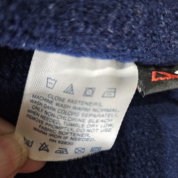 Vintage Lands End Jacket Mens XL Tall Red Blue Polartec Fleece Lined Zip 90s - Picture 12 of 12